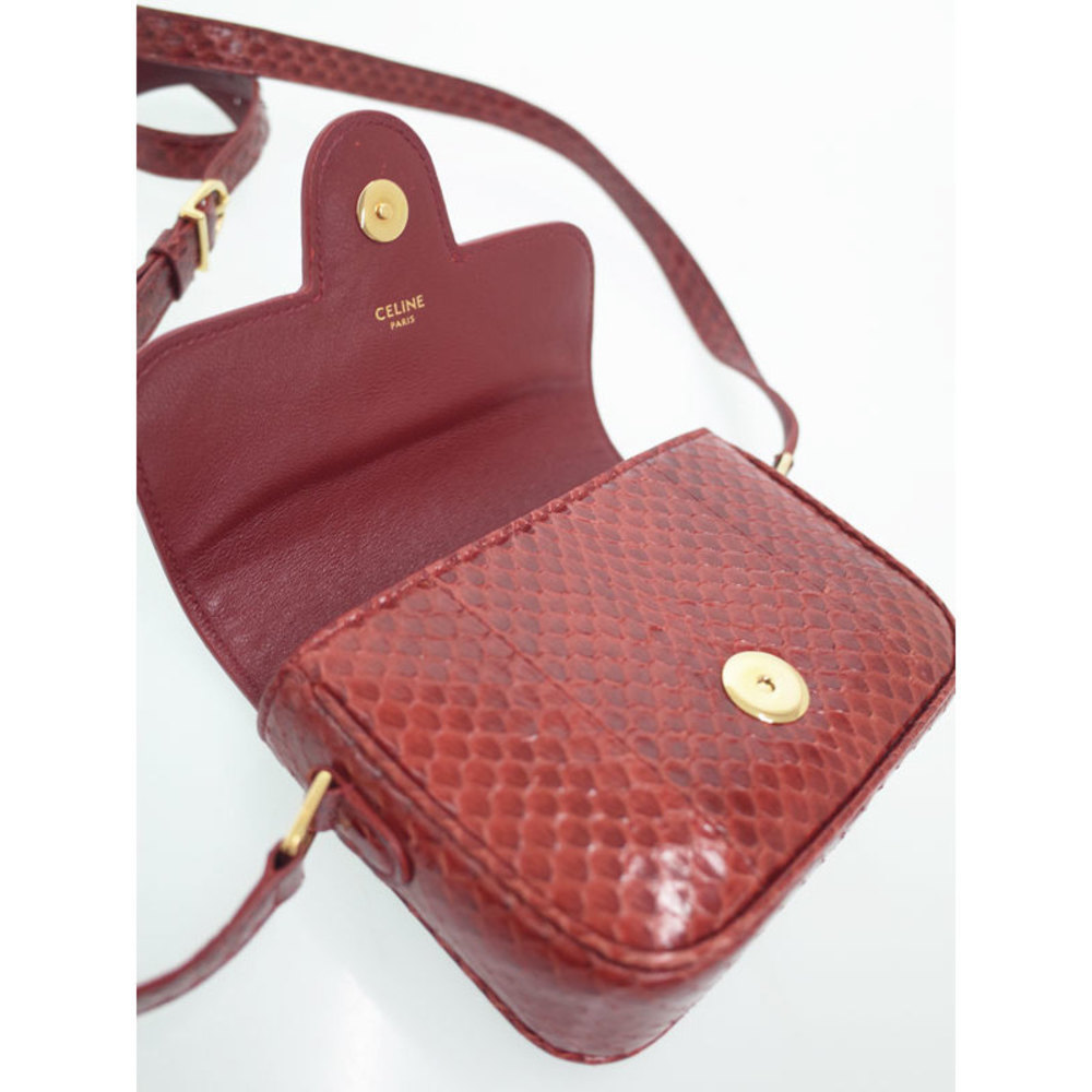 Celine Python Shoulder Bag Red - Picture 5 of 9